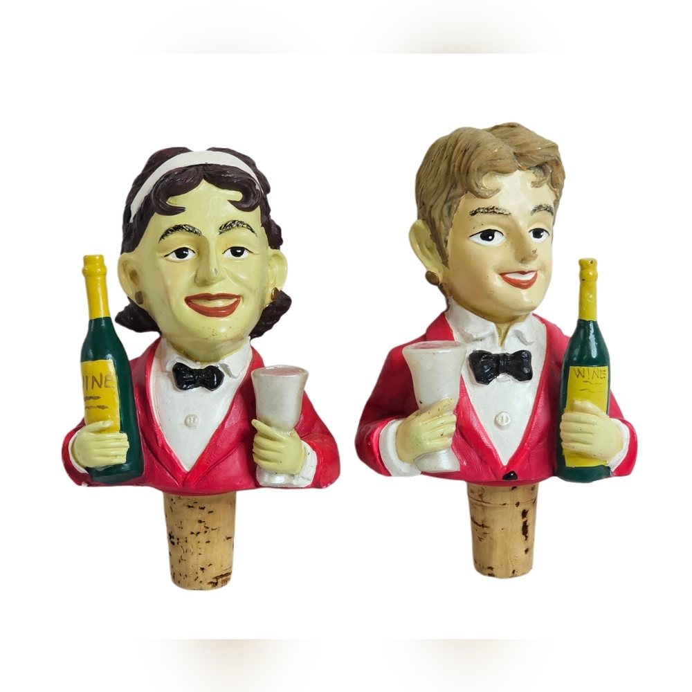 Noritake Epoch Collection Wine Bottle Cork Topper Stopper Lot of 2 Head Waiters